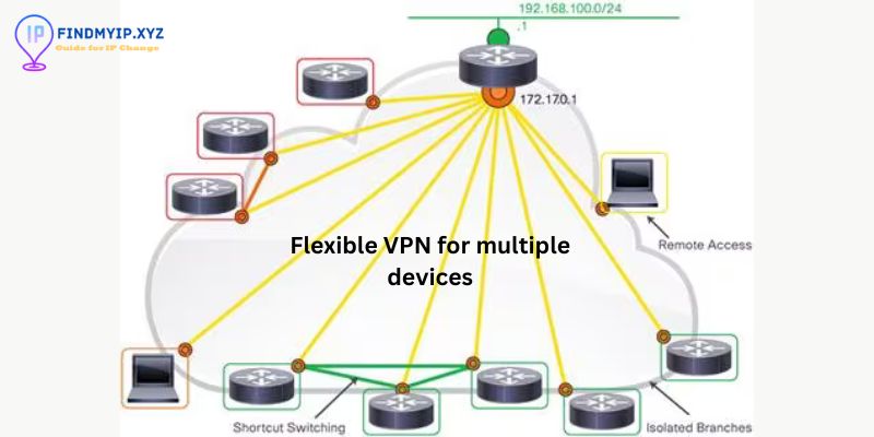 Flexible VPN for multiple devices